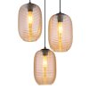 Illuminazione Globo Lighting Jefrey Lampadario a sospensione Nero, 3-Luci