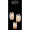 Illuminazione Globo Lighting Jefrey Lampadario a sospensione Nero, 3-Luci