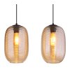 Illuminazione Globo Lighting Jefrey Lampadario a sospensione Nero, 4-Luci