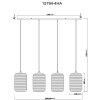 Illuminazione Globo Lighting Jefrey Lampadario a sospensione Nero, 4-Luci