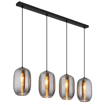 Illuminazione Globo Lighting Jefrey Lampadario a sospensione Nero, 4-Luci