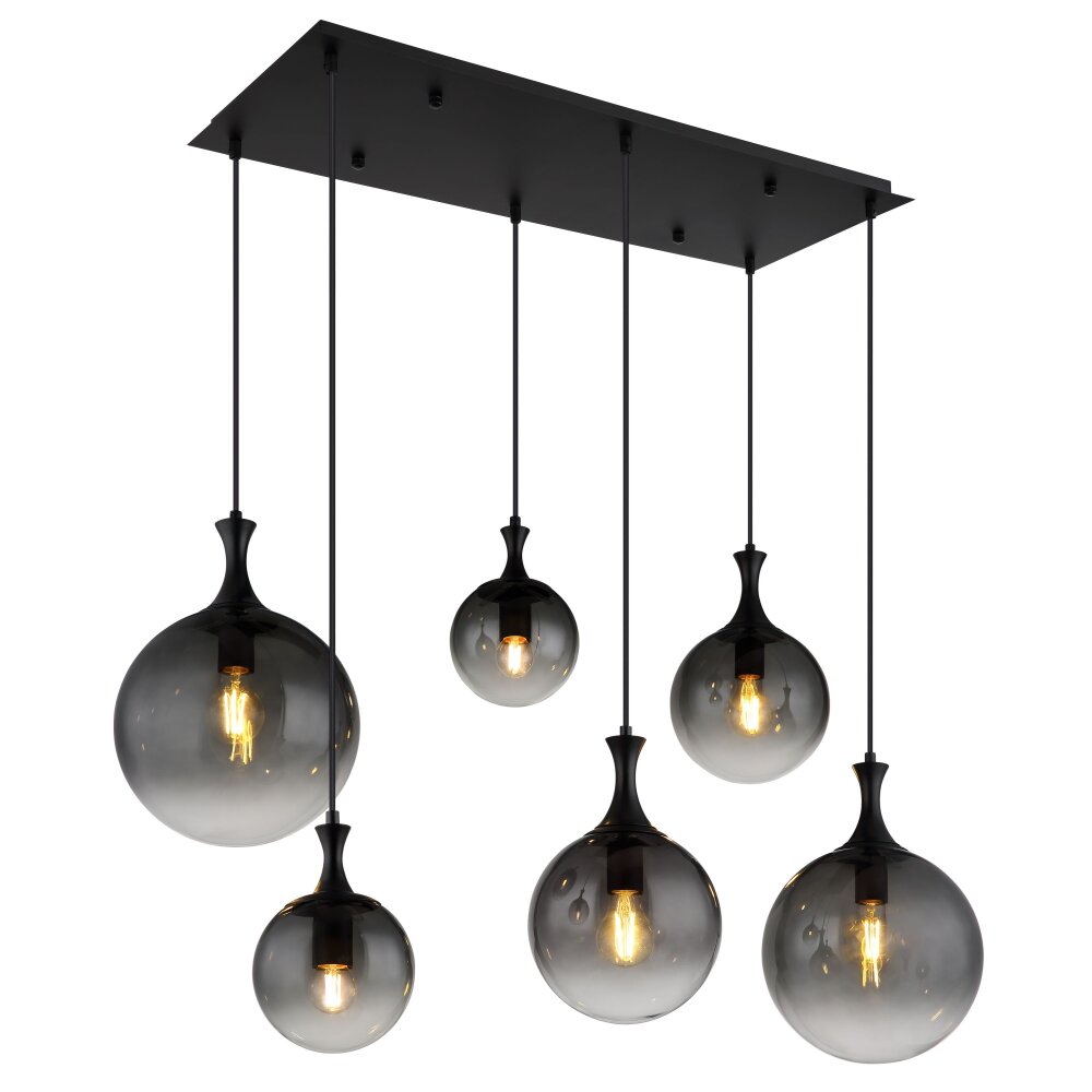 Illuminazione Globo Lighting Dalton Lampadario a sospensione Nero, 6-Luci main product photo