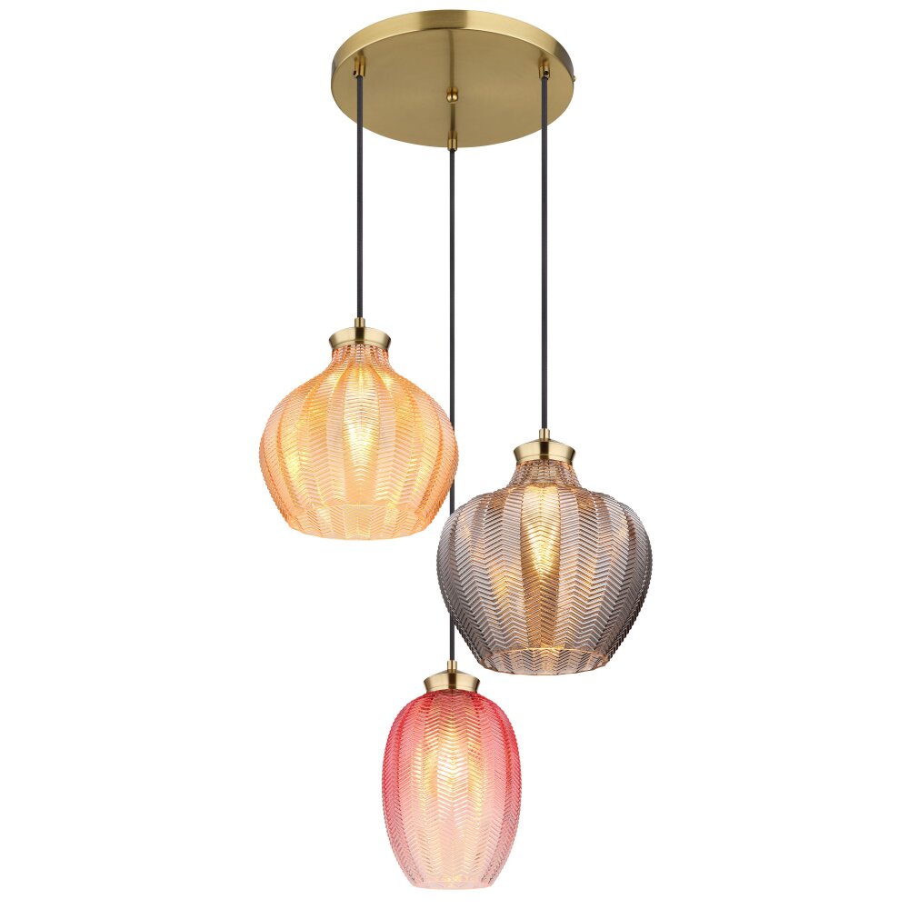Illuminazione Globo Lighting Jessica Lampadario a sospensione Oro, 3-Luci main product photo