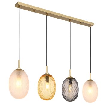 Illuminazione Globo Lighting Devin Lampadario a sospensione Oro, 4-Luci