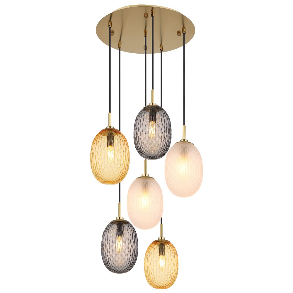 Illuminazione Globo Lighting Devin Lampadario a sospensione Oro, 6-Luci main product photo