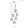 Illuminazione Globo Lighting Devin Lampadario a sospensione Oro, 6-Luci