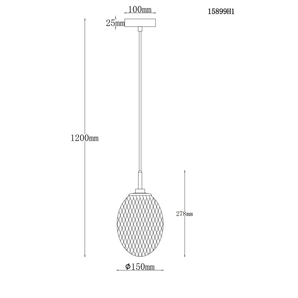 Illuminazione Globo Lighting Devin Lampadario a sospensione Oro, 1-Luce