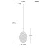 Illuminazione Globo Lighting Devin Lampadario a sospensione Oro, 1-Luce