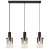 Illuminazione Globo Lighting Florentina Lampadario a sospensione Nero, 3-Luci
