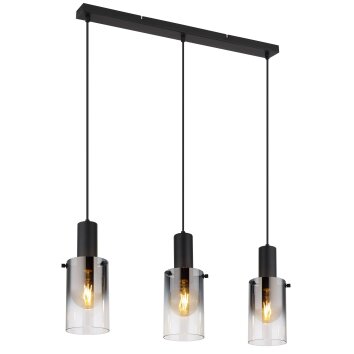 Illuminazione Globo Lighting Florentina Lampadario a sospensione Nero, 3-Luci