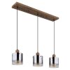 Illuminazione Globo Lighting Underwood Lampadario a sospensione Legno scuro, Écru, 3-Luci