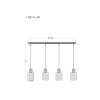 Illuminazione Globo Lighting Underwood Lampadario a sospensione Legno scuro, Écru, 4-Luci