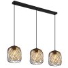 Illuminazione Globo Lighting Dichti Lampadario a sospensione Nero, 3-Luci