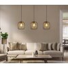 Illuminazione Globo Lighting Dichti Lampadario a sospensione Nero, 3-Luci