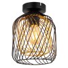 Illuminazione Globo Lighting Dichti Plafoniera Nero, 1-Luce