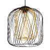 Illuminazione Globo Lighting Dichti Lampadario a sospensione Nero, 1-Luce
