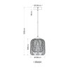 Illuminazione Globo Lighting Dichti Lampadario a sospensione Sabbia, 1-Luce