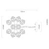 Illuminazione Globo Lighting Floriella Lampadario a sospensione LED Oro, 1-Luce