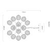Illuminazione Globo Lighting Florietta Lampadario a sospensione LED Oro, 1-Luce