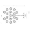 Illuminazione Globo Lighting Floriella Lampadario a sospensione LED Oro, 1-Luce