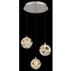 Illuminazione Globo Lighting Virina Lampadario a sospensione LED Cromo, 1-Luce