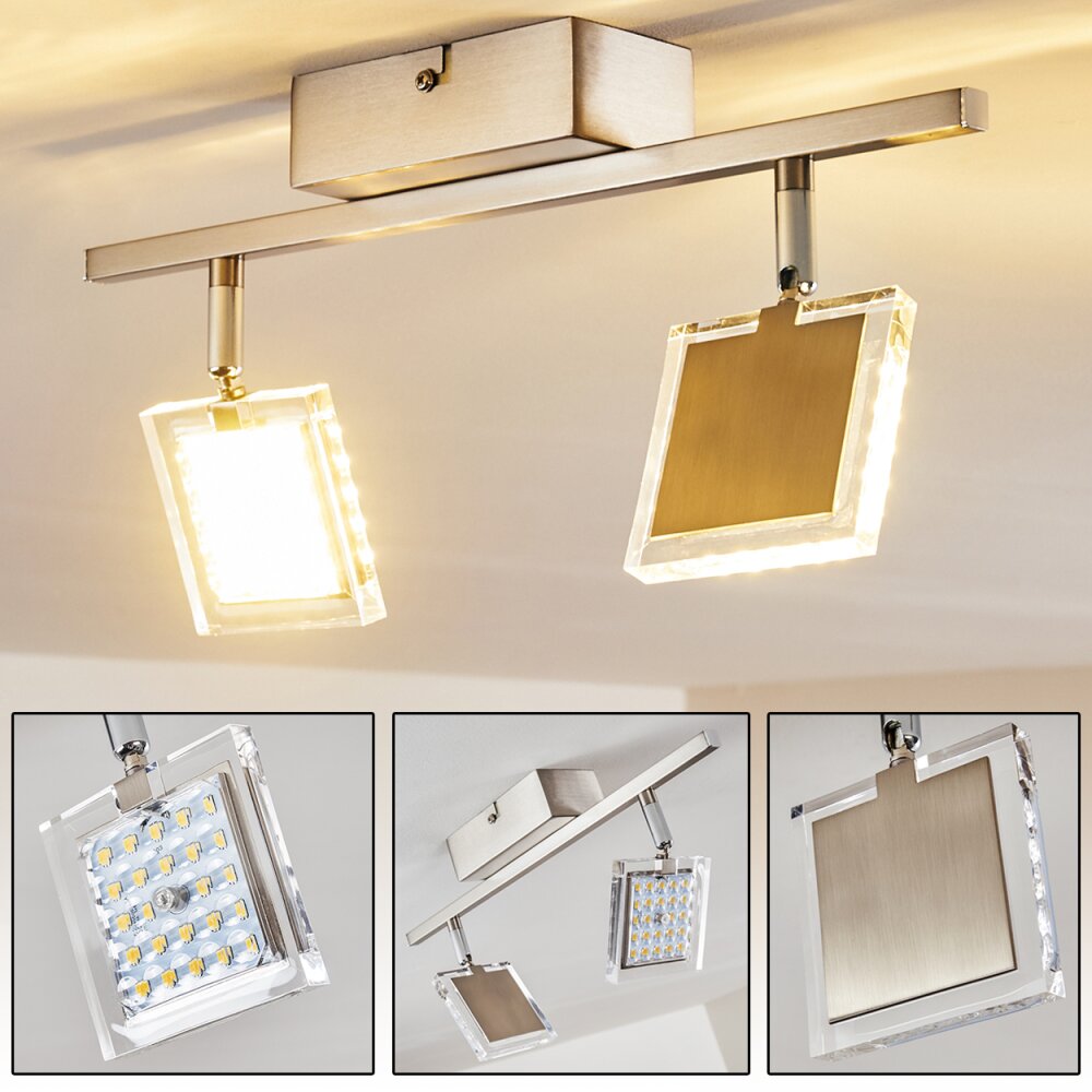 Piney Plafoniera LED Nichel opaco, 2-Luci main product photo