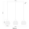 Illuminazione Globo Lighting Lourdes Lampadario a sospensione Bianco, 3-Luci Illuminazione Globo Lighting Lourdes Lampadario a sospensione Bianco, 3-Luci