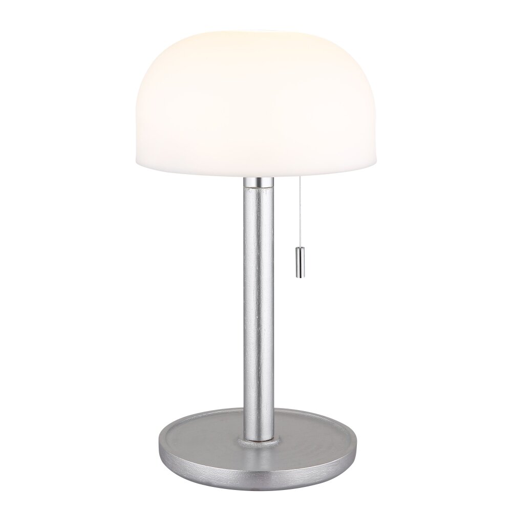 Stile fungo Illuminazione Globo Lighting Norman Lampada da tavolo LED Argento, 1-Luce main product photo
