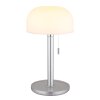 Stile fungo  Illuminazione Globo Lighting Norman Lampada da tavolo LED Argento, 1-Luce