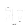 Illuminazione Globo Lighting Polimi Lampada da tavolo LED Verde, 1-Luce, Cambia colore