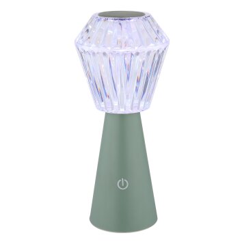 Illuminazione Globo Lighting Polimi Lampada da tavolo LED Verde, 1-Luce, Cambia colore