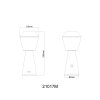 Illuminazione Globo Lighting Polimi Lampada da tavolo LED Ottone, 1-Luce, Cambia colore