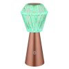 Illuminazione Globo Lighting Polimi Lampada da tavolo LED Ottone, 1-Luce, Cambia colore