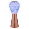 Illuminazione Globo Lighting Polimi Lampada da tavolo LED Ottone, 1-Luce, Cambia colore