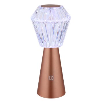 Illuminazione Globo Lighting Polimi Lampada da tavolo LED Ottone, 1-Luce, Cambia colore