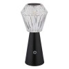 Illuminazione Globo Lighting Polimi Lampada da tavolo LED Nero, 1-Luce, Cambia colore