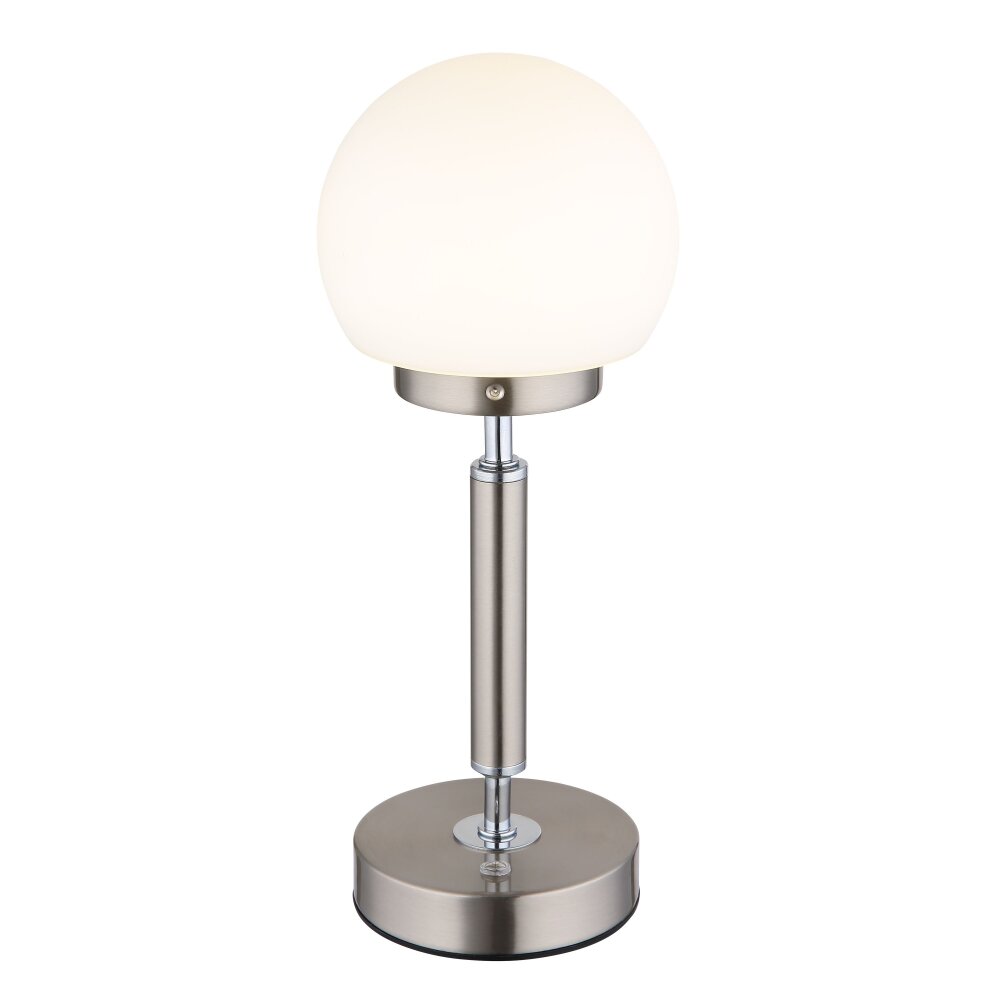 Illuminazione Globo Lighting Haku Lampada da tavolo LED Nichel lucido, Nichel opaco, 1-Luce main product photo