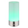 Illuminazione Globo Lighting Lex Lampada da tavolo LED Nichel opaco, 1-Luce, Cambia colore