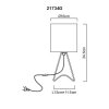 Illuminazione Globo Lighting Tamian Lampada da tavolo Grigio, 1-Luce