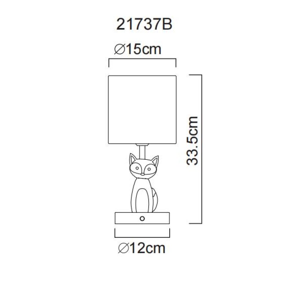 Illuminazione Globo Lighting Foxy Lampada da tavolo LED Blu, Bianco, 1-Luce