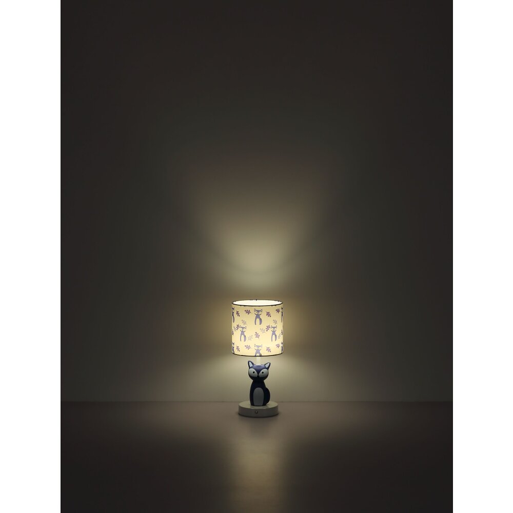 Illuminazione Globo Lighting Foxy Lampada da tavolo LED Blu, Bianco, 1-Luce
