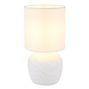 Illuminazione Globo Lighting Marble Lampada da tavolo Bianco, 1-Luce