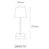 Illuminazione Globo Lighting Xayden Lampada da tavolo LED Bianco, 1-Luce