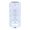 Illuminazione Globo Lighting Gixi Lampada da tavolo LED Argento, Trasparente, chiaro, 1-Luce, Cambia colore