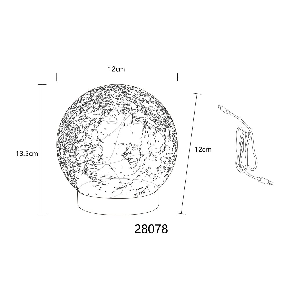 Illuminazione Globo Lighting Soona Lampada da tavolo LED Argento, 1-Luce