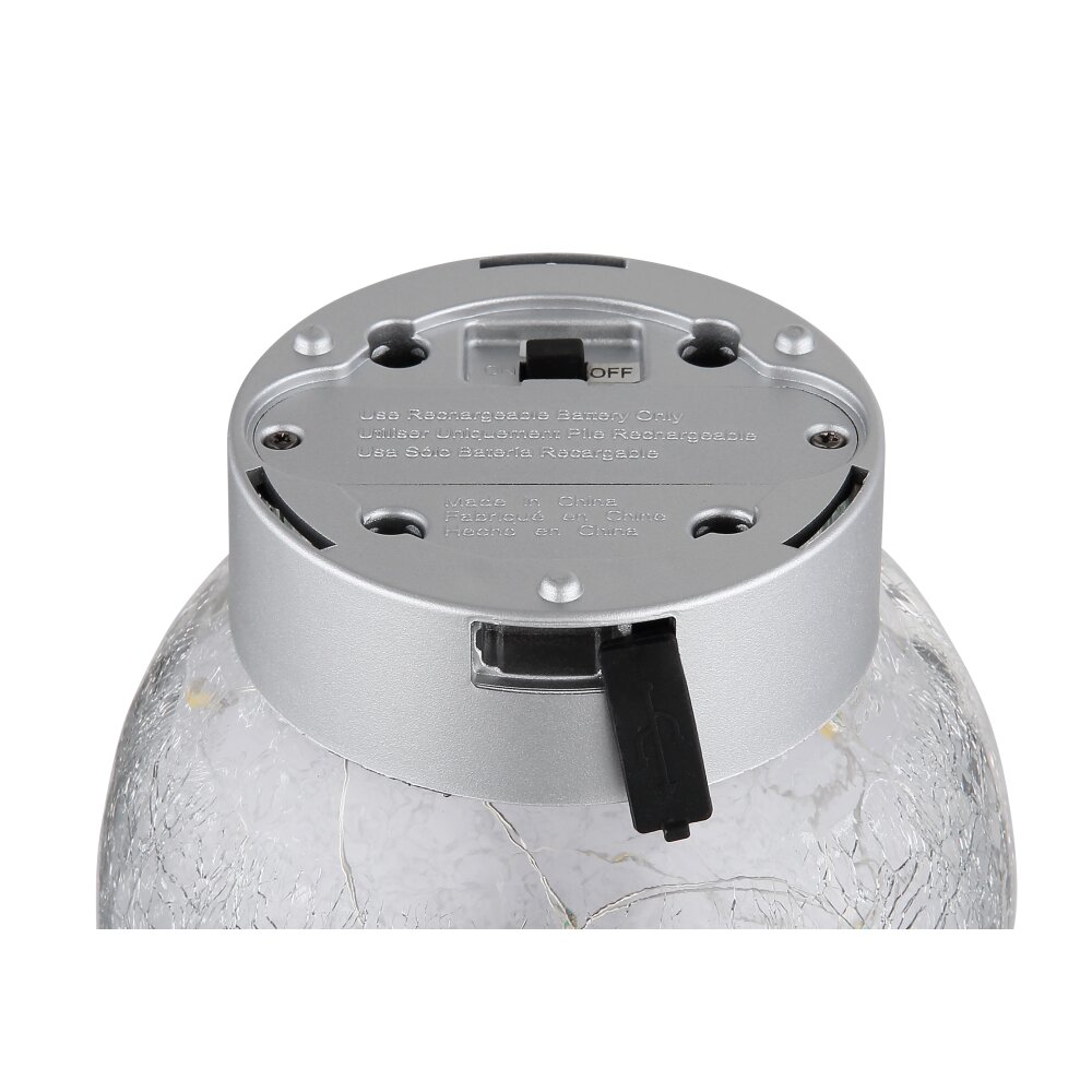 Illuminazione Globo Lighting Soona Lampada da tavolo LED Argento, 1-Luce