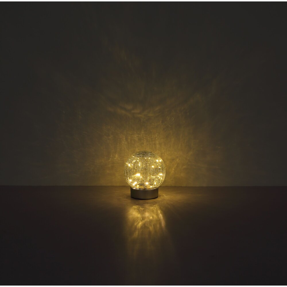 Illuminazione Globo Lighting Soona Lampada da tavolo LED Argento, 1-Luce