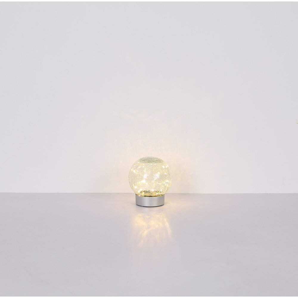 Illuminazione Globo Lighting Soona Lampada da tavolo LED Argento, 1-Luce
