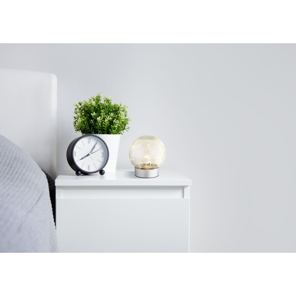 Illuminazione Globo Lighting Soona Lampada da tavolo LED Argento, 1-Luce