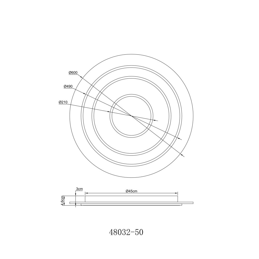 Illuminazione Globo Lighting Jayden Plafoniera LED Antracite, 1-Luce